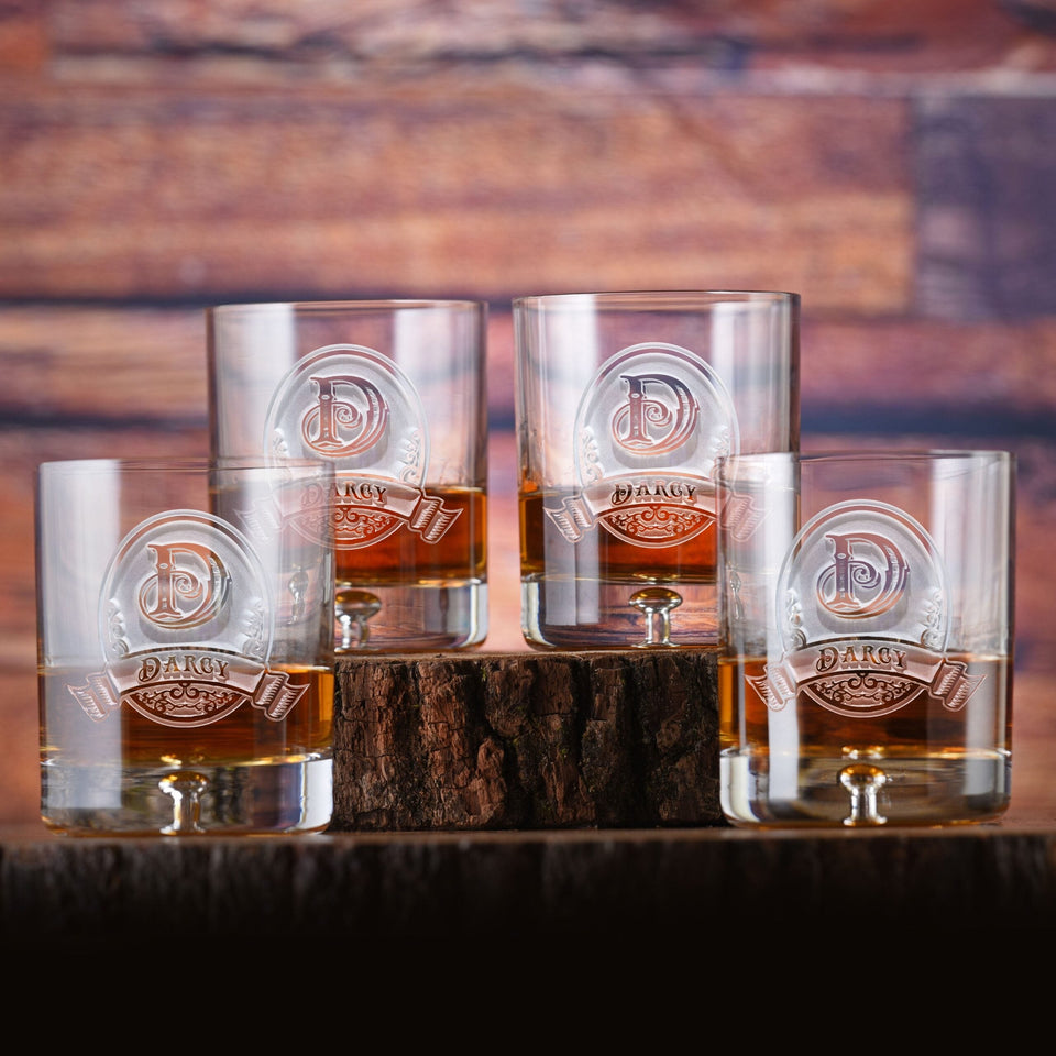 Forpetonly Crystal Whiskey Glasses Set of 4 – Elegant Barware image 0