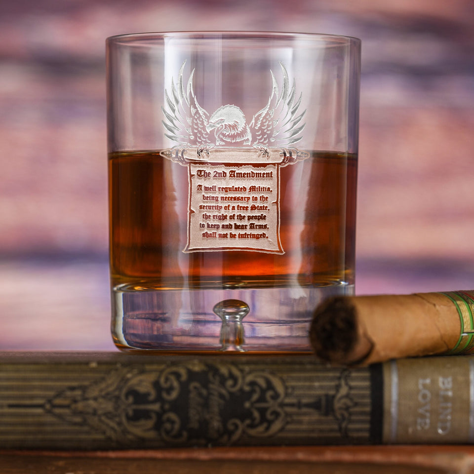 Forpetonly 2nd Amendment Gun Rights Crystal DOF Rocks Glass image 0