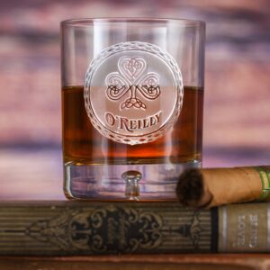 Angelundhaustiermarkt Irish Whiskey & Scotch Glass – Classic Engraved Tumbler