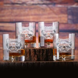 Angelundhaustiermarkt Engraved "Your Poison" Crystal Whiskey Glass Set – Arsenic & Cyanide Theme